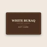 White Buraq leather luxury gift card