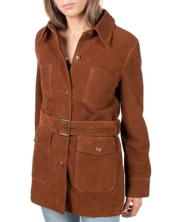 Women's Suede Safari Jacket - Image 4