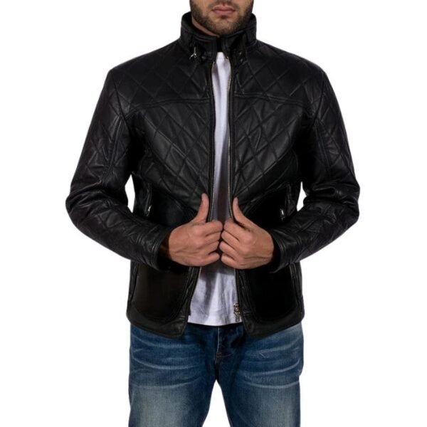 EQUILIBRIUM BLACK LEATHER JACKET - Image 3