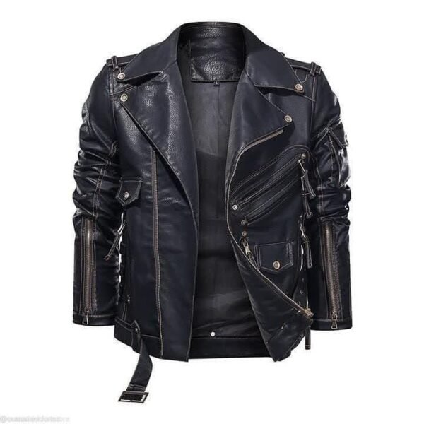 HEAVY DUTY COWHIDE LEATHER JACKET - Image 3