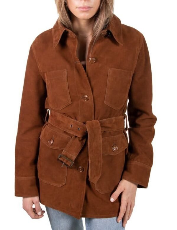 Women's Suede Safari Jacket - Image 5