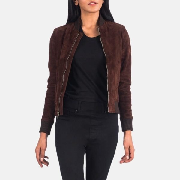 Bliss Leather Bomber Jacket - Image 20