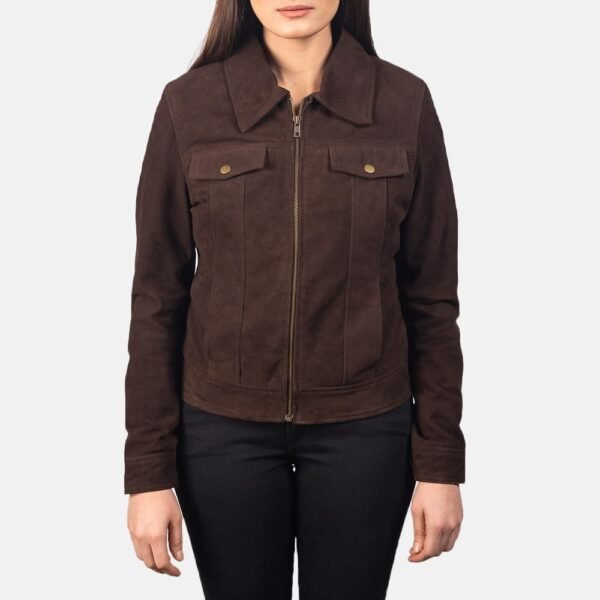 Suzy Mocha Suede Jacket - Image 5