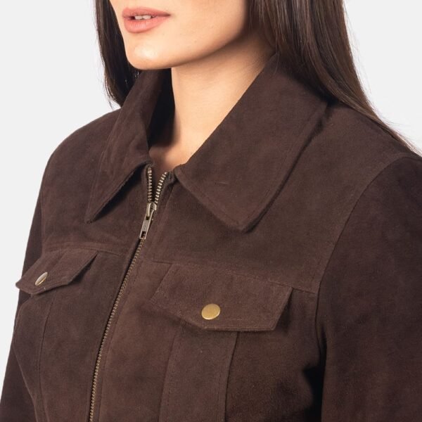 Suzy Mocha Suede Jacket - Image 11