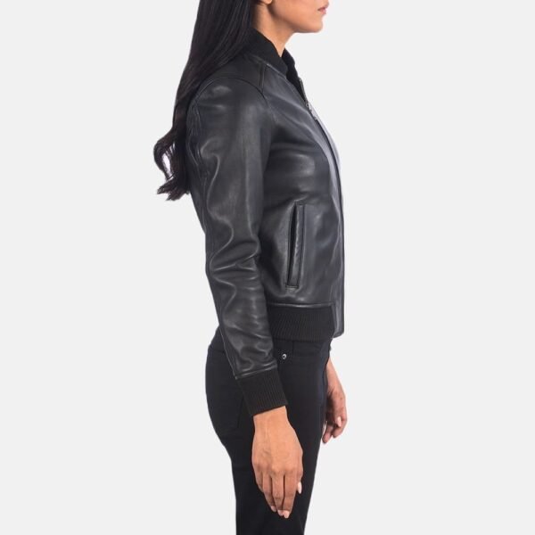 Bliss Leather Bomber Jacket - Image 28