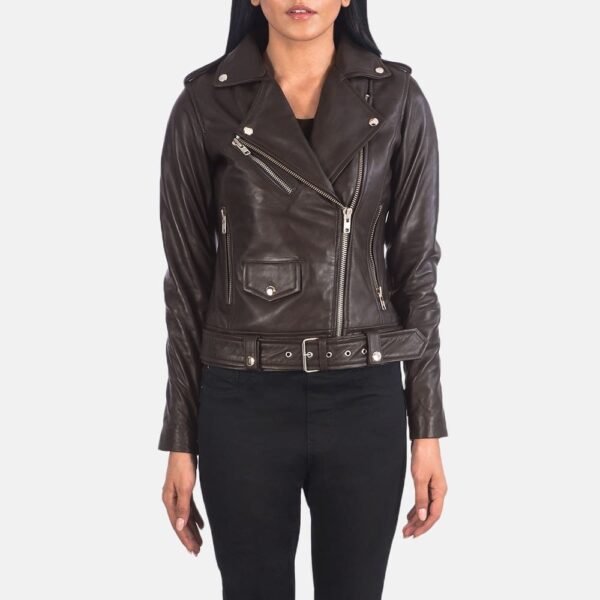 Alison Leather Biker Jacket - Image 13