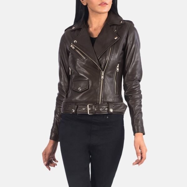 Alison Leather Biker Jacket - Image 11