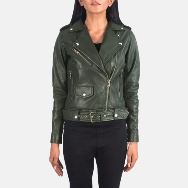 Alison Leather Biker Jacket - Image 9