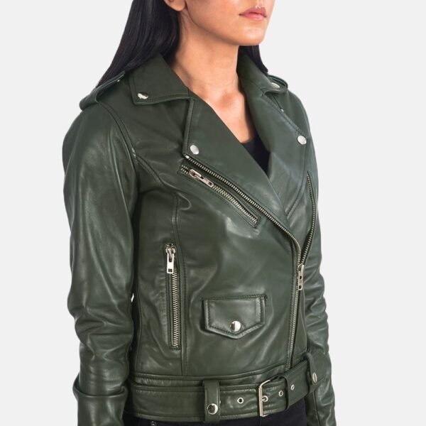 Alison Leather Biker Jacket - Image 8