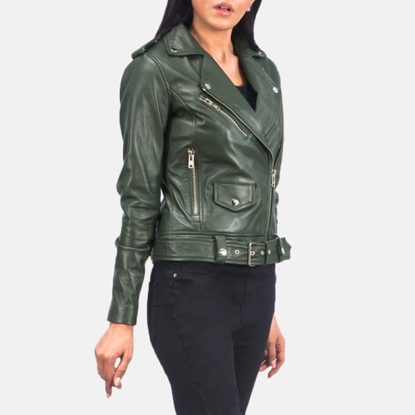 Alison Leather Biker Jacket - Image 7