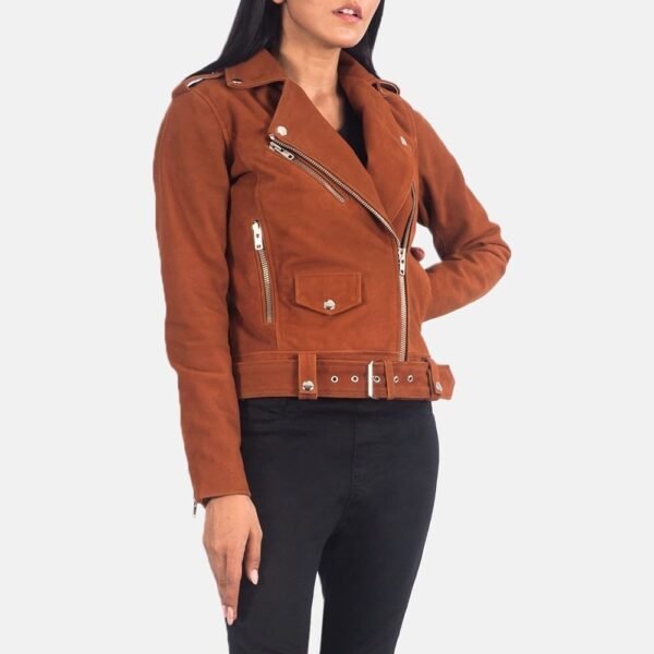 Alison Leather Biker Jacket - Image 4