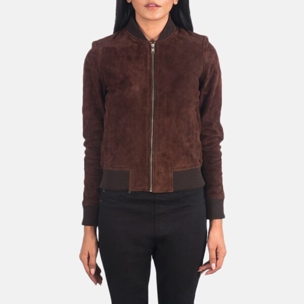 Bliss Leather Bomber Jacket - Image 17