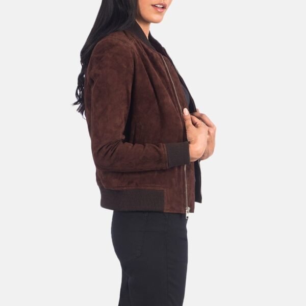 Bliss Leather Bomber Jacket - Image 16