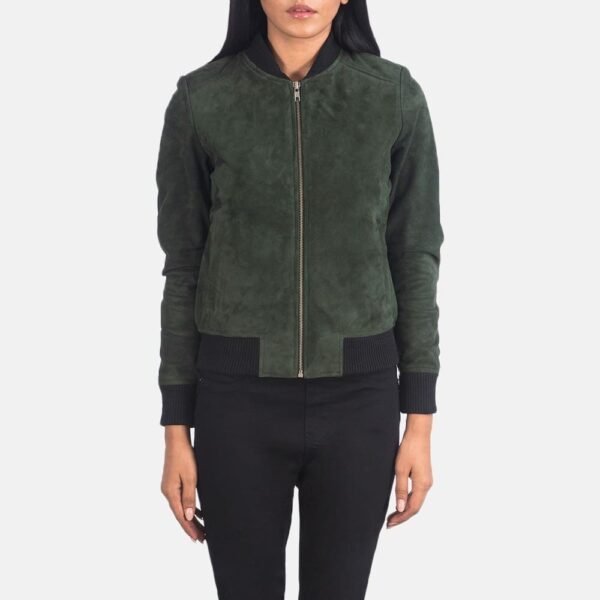 Bliss Leather Bomber Jacket - Image 8