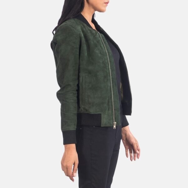 Bliss Leather Bomber Jacket - Image 7