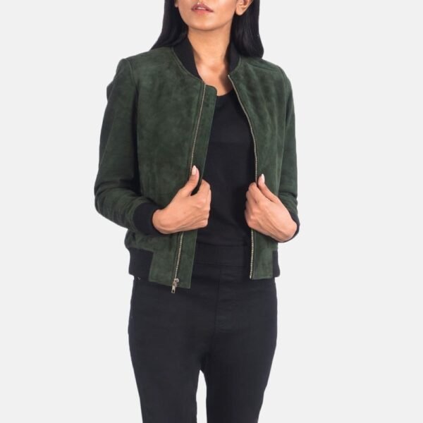 Bliss Leather Bomber Jacket - Image 6